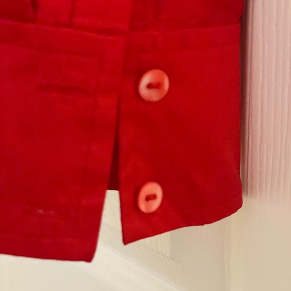 Cherry red silk ladies blouse size 8. Vibrant dress top. Excellent condition. - Picture 5 of 5